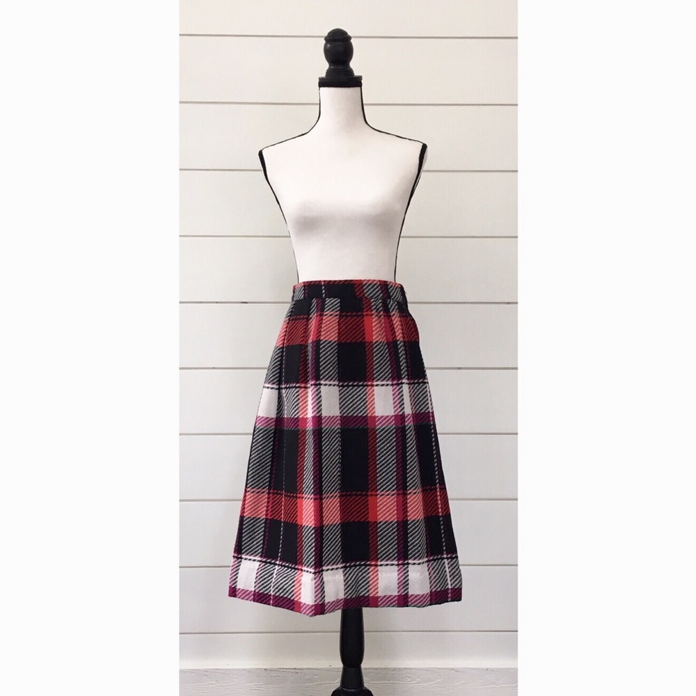 Vintage 80s Plaid Skirt